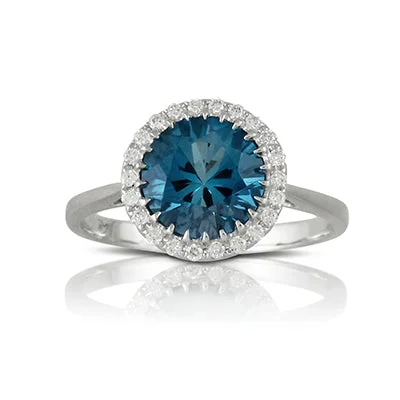 Modern gemstone ring for women -Doves by Doron Paloma London Blue Collection Ring