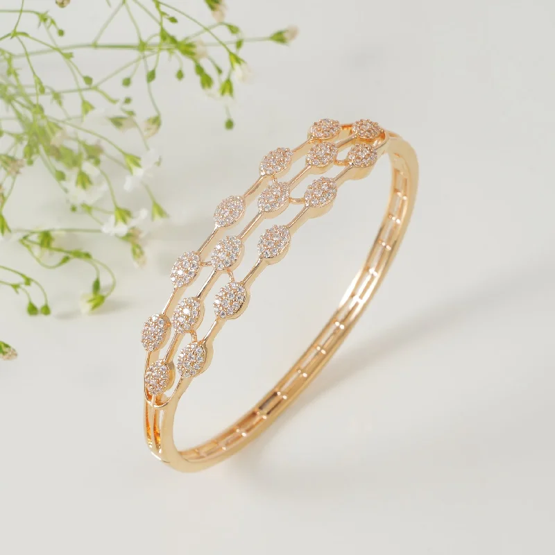 Modern diamond cuff bracelets for women -Stunning diamond studded cuff bracelet