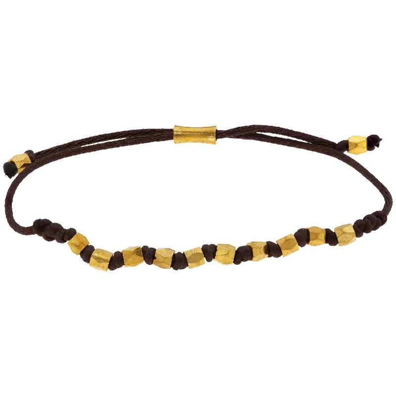 Trendy boho wrap bracelets for ladies -Brown Wakami Simple Stackable Bracelet!