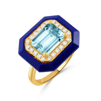 Ladies vintage sapphire ring -Doves by Doron Paloma Mykonos Collection Ring