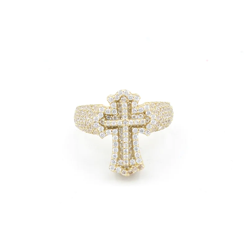 Ladies diamond ring -*NEW* 14k Cross CZ Men's Ring JTJ™