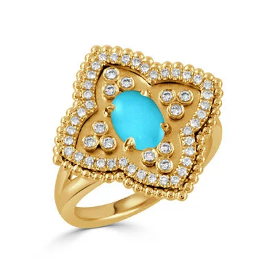 Boho style ring for ladies -Doves by Doron Paloma Ravenna Collection Turquoise Ring