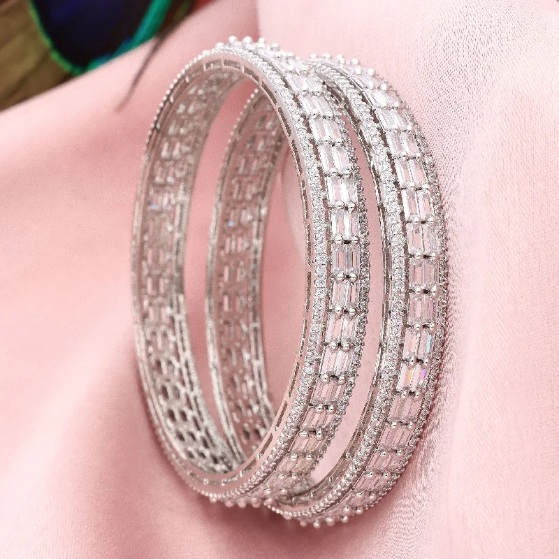 Ladies delicate moonstone bracelets -CZ Bangles ZBGL10494