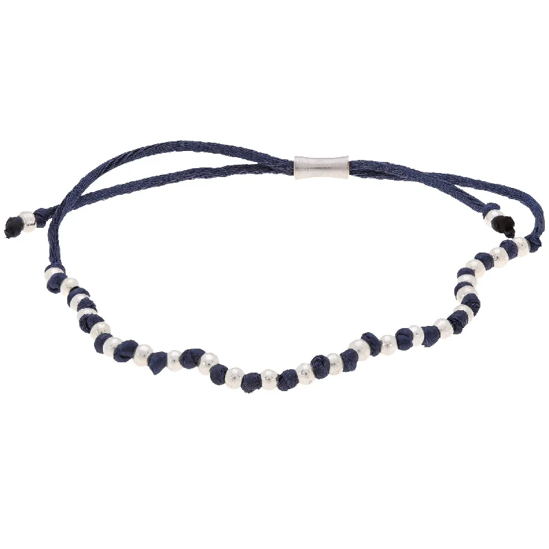 Modern geometric bangle bracelets for women -Blue Wakami Simple Stackable Bracelet!