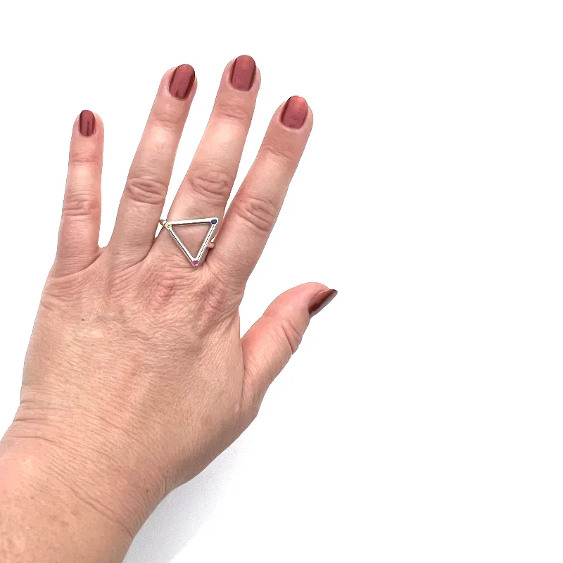 Ladies handmade ring -MPR x NU/NUDE Arrow Ring with Stones