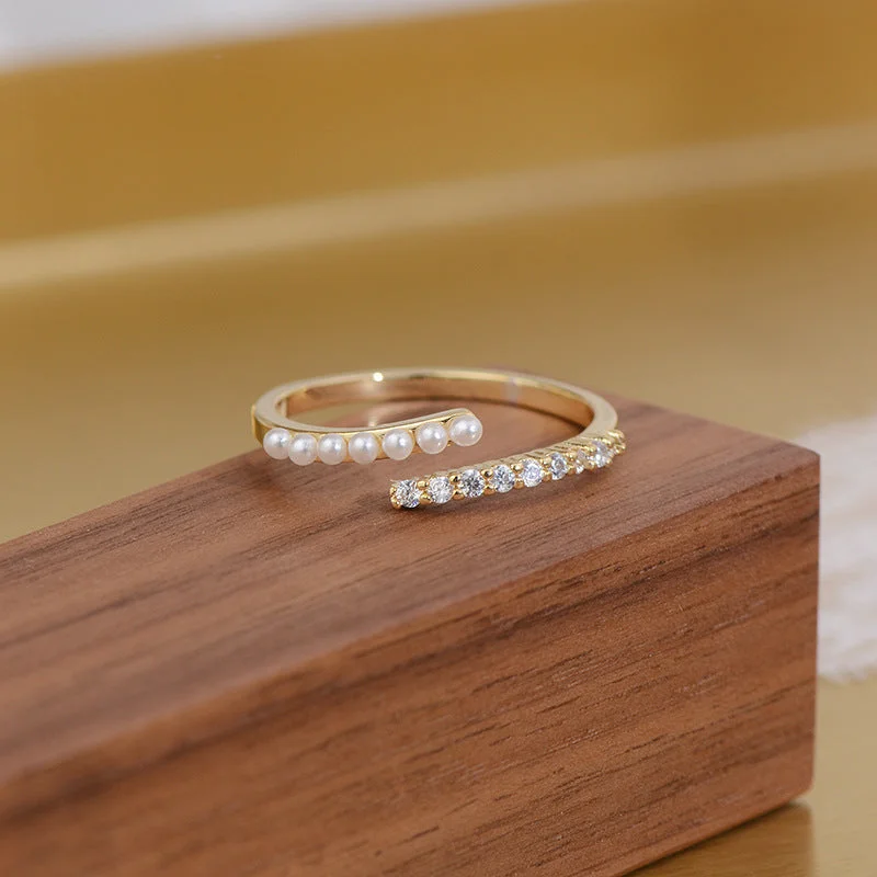 Open-end pearl ring