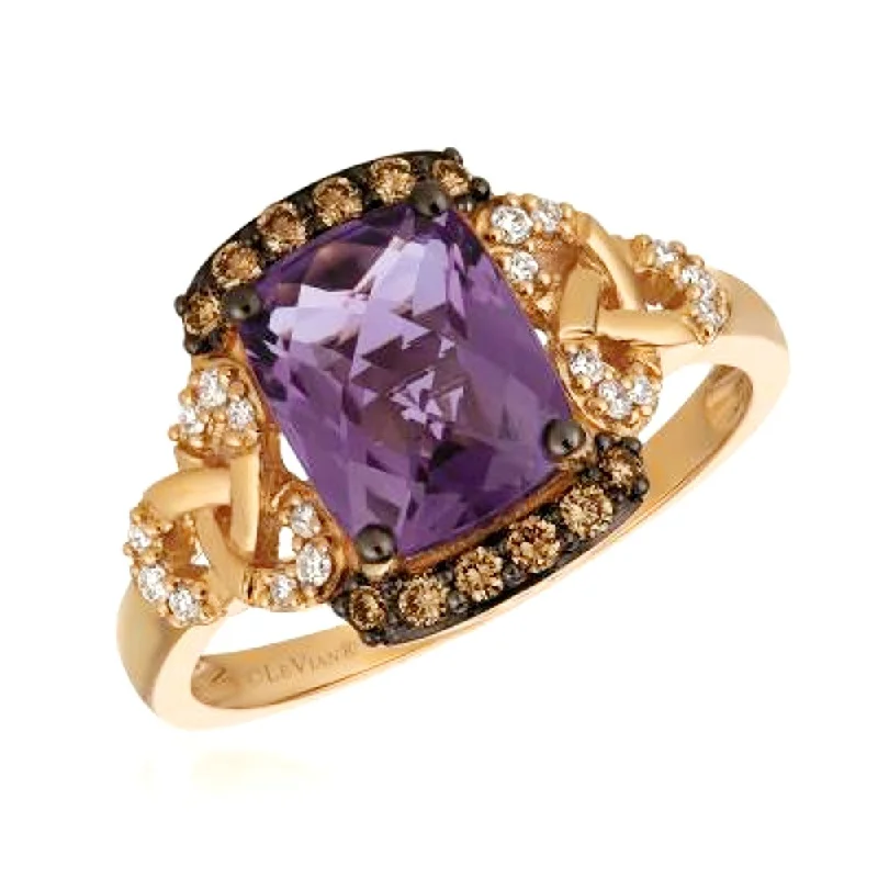 Trendy statement ring for women -Le Vian Grape Amethyst™ Chocolatier Ring