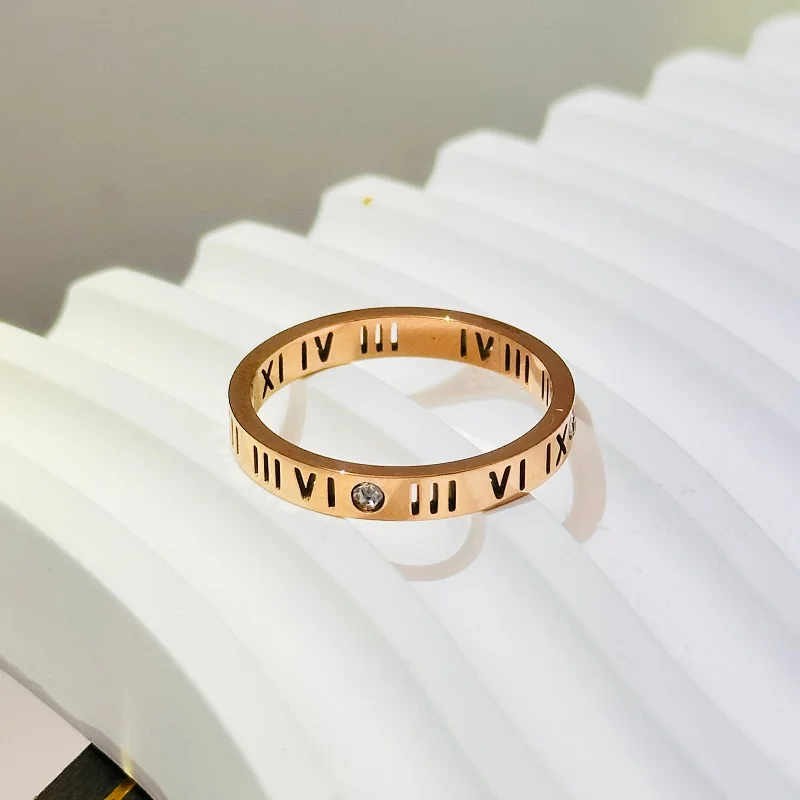 [615] Roman Numeral Rose Gold