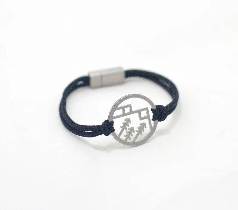 Ladies unique floral bangle bracelets -The Happy Camper Geo-Mountain Bracelet