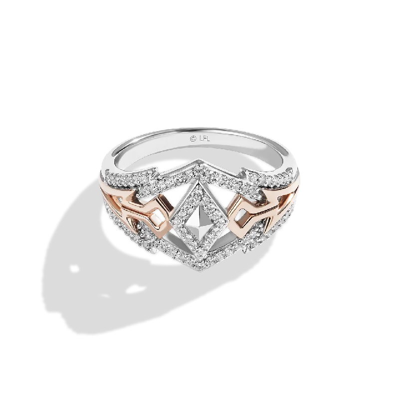 Ladies eternity ring -AHSOKA TANO™ WOMEN'S RING 1/4 CT.TW. Diamonds, Sterling Silver and 10K Rose Gold