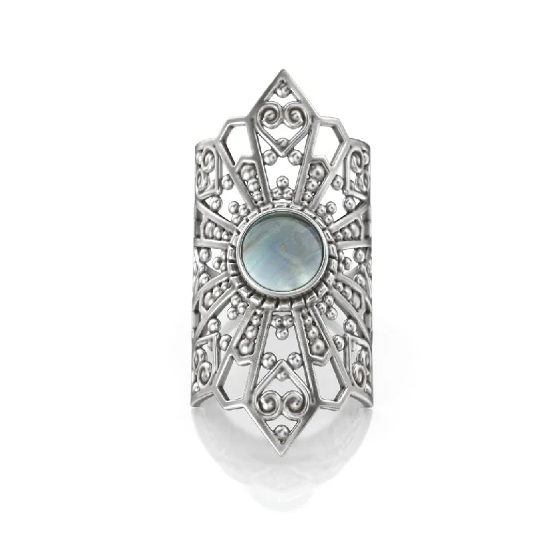 Statement silver ring for women -Salome Silver Ring