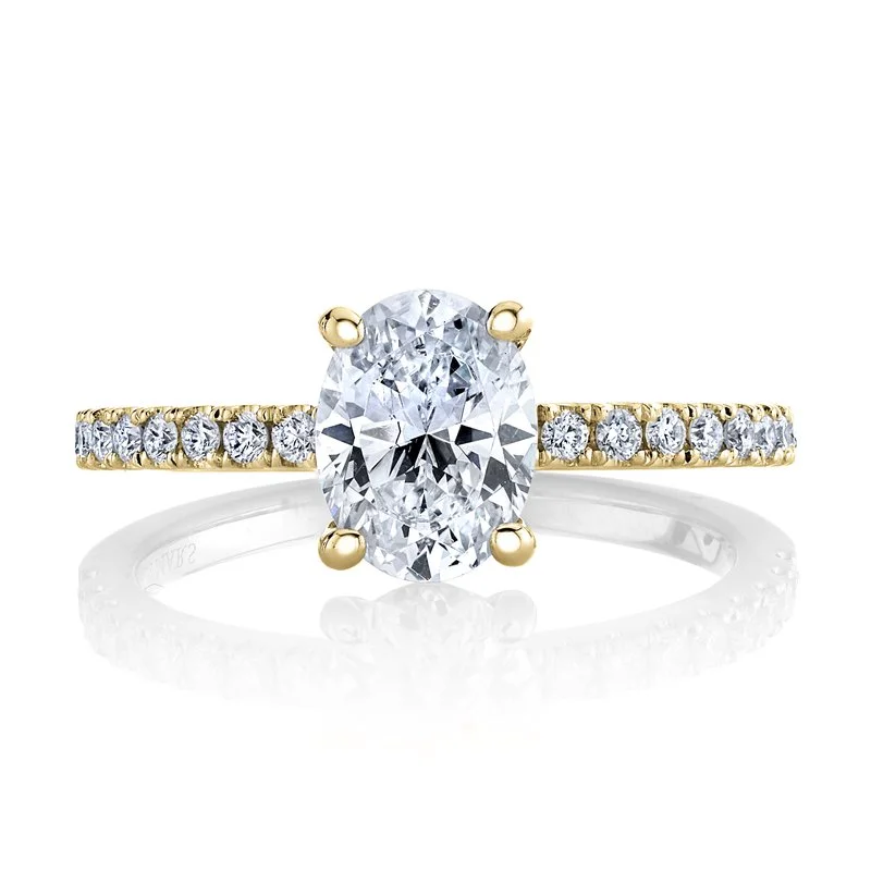 Delicate diamond ring for ladies -Solitaire Ring Setting With Diamond Band