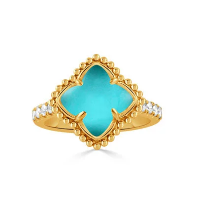 Ladies elegant vintage ring -Doves by Doron Paloma Ravenna Collection Turquoise Ring